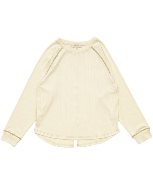 select MOCA(セレクトモカ)の「2021 SS ランダムリブバックスリットリンキングラグラントップス(Tシャツ/カットソー・レディース・ブルー/アイボリー/ブラック・FREE)」の11枚目の写真