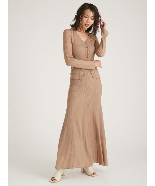 FRAY I.D(フレイアイディー)の「ラメシアーニットスカート(スカート・レディース・ベージュ/ミント/グレー・FREE)」の16枚目の写真