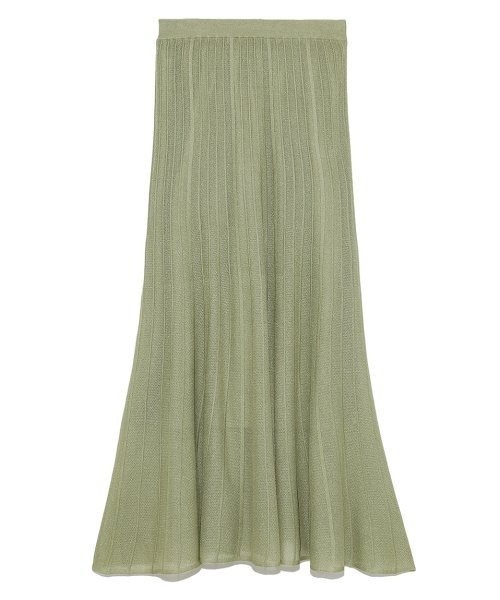 FRAY I.D(フレイアイディー)の「ラメシアーニットスカート(スカート・レディース・ベージュ/ミント/グレー・FREE)」の4枚目の写真