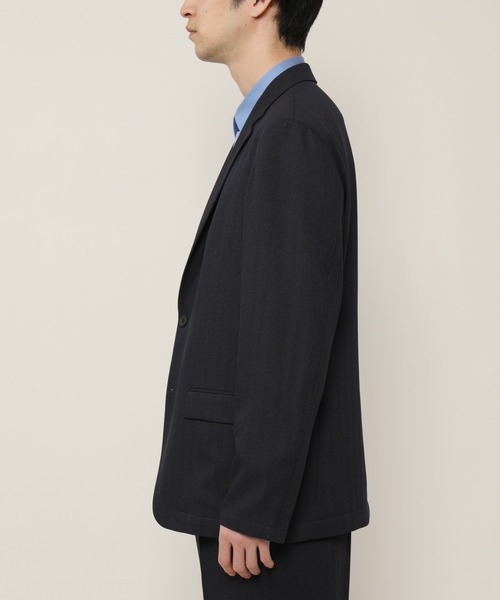 KASHIYAMA（カシヤマ）の「TECH-POLYESTER ストレッチ2Bジャケット（ヘリンボーン）（テーラードジャケット・メンズ・ネイビー/グレー・マルチサイズ）」の15枚目の写真