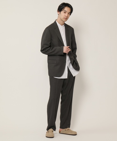 KASHIYAMA（カシヤマ）の「TECH-POLYESTER ストレッチ2Bジャケット（ヘリンボーン）（テーラードジャケット・メンズ・ネイビー/グレー・マルチサイズ）」の14枚目の写真