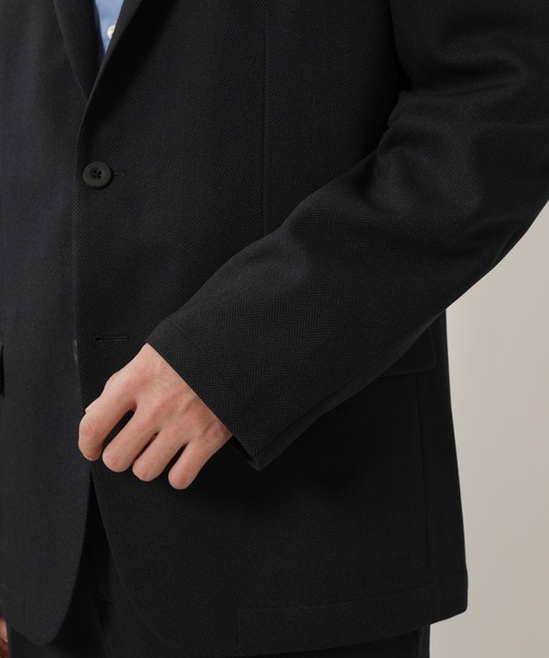 KASHIYAMA（カシヤマ）の「TECH-POLYESTER ストレッチ2Bジャケット（ヘリンボーン）（テーラードジャケット・メンズ・ネイビー/グレー・マルチサイズ）」の10枚目の写真