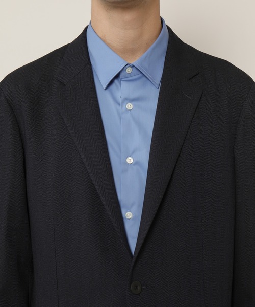 KASHIYAMA（カシヤマ）の「TECH-POLYESTER ストレッチ2Bジャケット（ヘリンボーン）（テーラードジャケット・メンズ・ネイビー/グレー・マルチサイズ）」の4枚目の写真