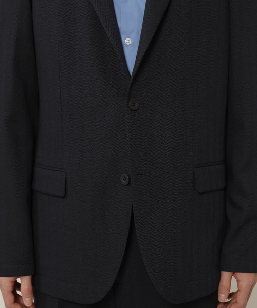 KASHIYAMA（カシヤマ）の「TECH-POLYESTER ストレッチ2Bジャケット（ヘリンボーン）（テーラードジャケット・メンズ・ネイビー/グレー・マルチサイズ）」の16枚目の写真
