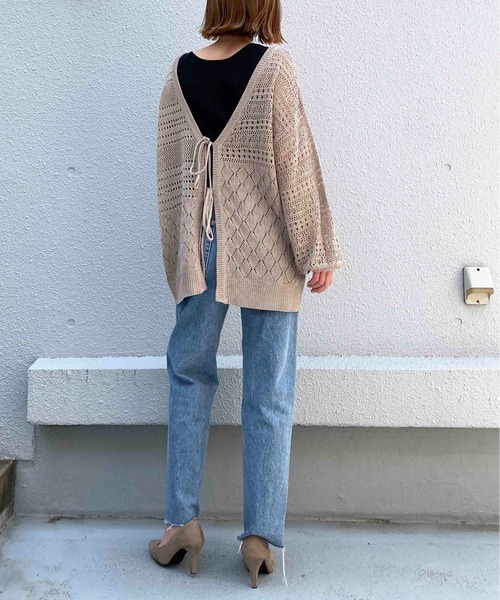 PICCIN(ピッチン)の「クロシェ編みニット(ニット/セーター・レディース・オフホワイト/サックスブルー/グレイッシュベージュ・M/L)」の17枚目の写真
