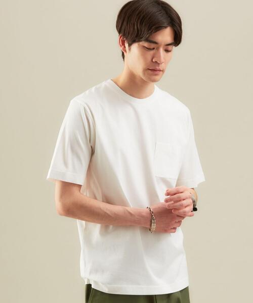 green label relaxing（グリーンレーベルリラクシング）の「OLT CM オーガニック クリア クルーネック 半袖 カットソー / Tシャツ #（Tシャツ/カットソー・メンズ・ホワイト/ライトブルー/ブラック/ケリー/ダークブラウン/ピンク/ネイビー/ライトグレー・S/M/L/XL/XXL）」の2枚目の写真