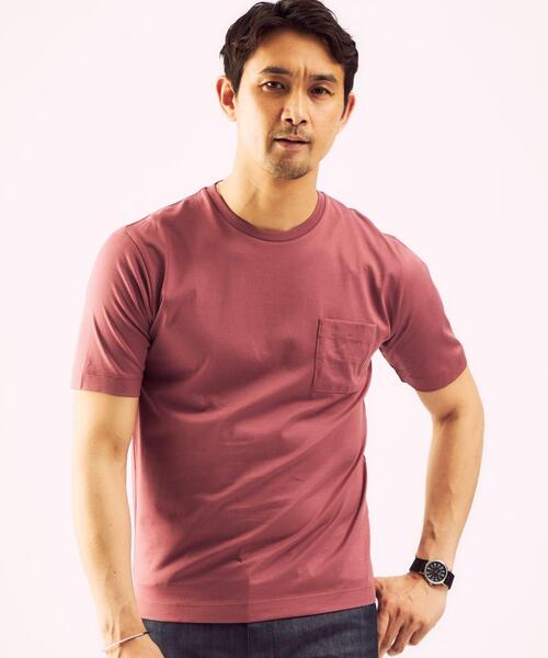 green label relaxing（グリーンレーベルリラクシング）の「OLT CM オーガニック クリア クルーネック 半袖 カットソー / Tシャツ #（Tシャツ/カットソー・メンズ・ホワイト/ライトブルー/ブラック/ケリー/ダークブラウン/ピンク/ネイビー/ライトグレー・S/M/L/XL/XXL）」の8枚目の写真