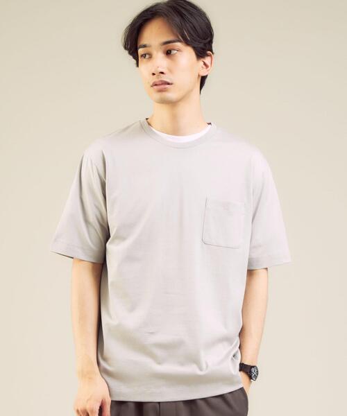 green label relaxing（グリーンレーベルリラクシング）の「OLT CM オーガニック クリア クルーネック 半袖 カットソー / Tシャツ #（Tシャツ/カットソー・メンズ・ホワイト/ライトブルー/ブラック/ケリー/ダークブラウン/ピンク/ネイビー/ライトグレー・S/M/L/XL/XXL）」の4枚目の写真