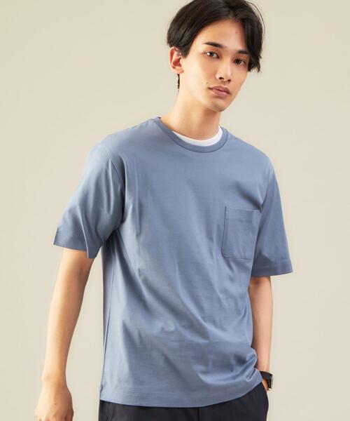 green label relaxing（グリーンレーベルリラクシング）の「OLT CM オーガニック クリア クルーネック 半袖 カットソー / Tシャツ #（Tシャツ/カットソー・メンズ・ホワイト/ライトブルー/ブラック/ケリー/ダークブラウン/ピンク/ネイビー/ライトグレー・S/M/L/XL/XXL）」の7枚目の写真