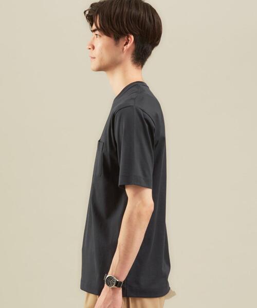 green label relaxing（グリーンレーベルリラクシング）の「OLT CM オーガニック クリア クルーネック 半袖 カットソー / Tシャツ #（Tシャツ/カットソー・メンズ・ホワイト/ライトブルー/ブラック/ケリー/ダークブラウン/ピンク/ネイビー/ライトグレー・S/M/L/XL/XXL）」の10枚目の写真