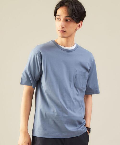 green label relaxing（グリーンレーベルリラクシング）の「OLT CM オーガニック クリア クルーネック 半袖 カットソー / Tシャツ #（Tシャツ/カットソー・メンズ・ホワイト/ライトブルー/ブラック/ケリー/ダークブラウン/ピンク/ネイビー/ライトグレー・S/M/L/XL/XXL）」の20枚目の写真