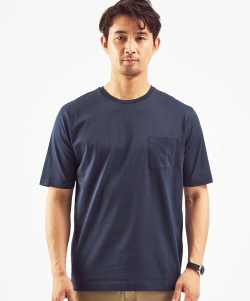 green label relaxing（グリーンレーベルリラクシング）の「OLT CM オーガニック クリア クルーネック 半袖 カットソー / Tシャツ #（Tシャツ/カットソー・メンズ・ホワイト/ライトブルー/ブラック/ケリー/ダークブラウン/ピンク/ネイビー/ライトグレー・S/M/L/XL/XXL）」の14枚目の写真
