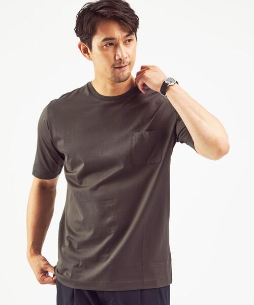 green label relaxing（グリーンレーベルリラクシング）の「OLT CM オーガニック クリア クルーネック 半袖 カットソー / Tシャツ #（Tシャツ/カットソー・メンズ・ホワイト/ライトブルー/ブラック/ケリー/ダークブラウン/ピンク/ネイビー/ライトグレー・S/M/L/XL/XXL）」の13枚目の写真