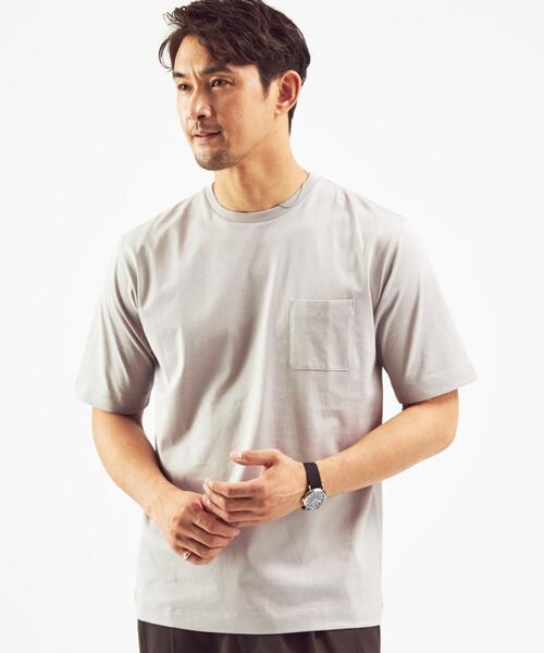 green label relaxing（グリーンレーベルリラクシング）の「OLT CM オーガニック クリア クルーネック 半袖 カットソー / Tシャツ #（Tシャツ/カットソー・メンズ・ホワイト/ライトブルー/ブラック/ケリー/ダークブラウン/ピンク/ネイビー/ライトグレー・S/M/L/XL/XXL）」の21枚目の写真