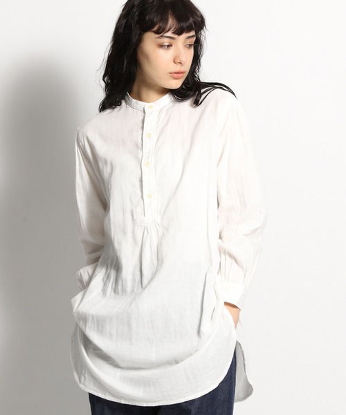 ichi（イチ）の「【ichi(イチ)】ワイドガーゼシャツ（シャツ/ブラウス・レディース・ホワイト/ブラック・FREE）」の5枚目の写真
