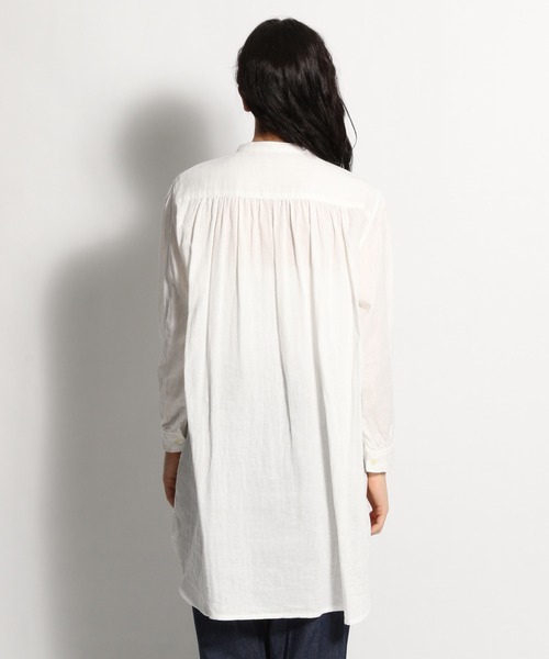 ichi（イチ）の「【ichi(イチ)】ワイドガーゼシャツ（シャツ/ブラウス・レディース・ホワイト/ブラック・FREE）」の4枚目の写真