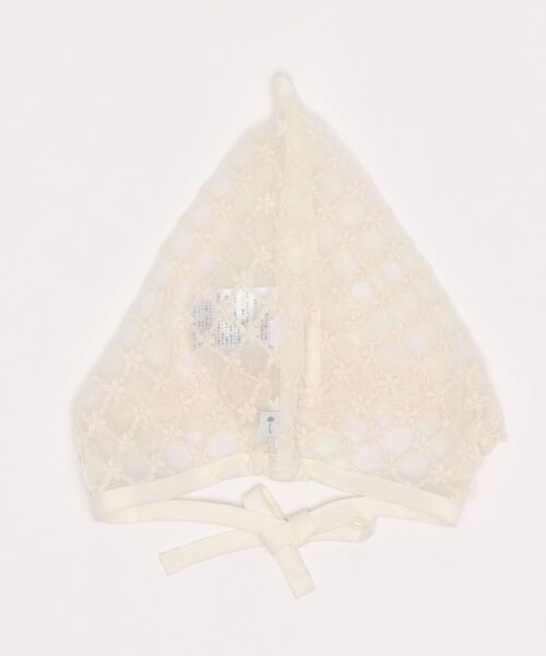moimoln(モイモルン)の「レースとんがり帽子(その他ベビー用品・キッズ・クリーム・44cm/42cm/46cm)」の2枚目の写真