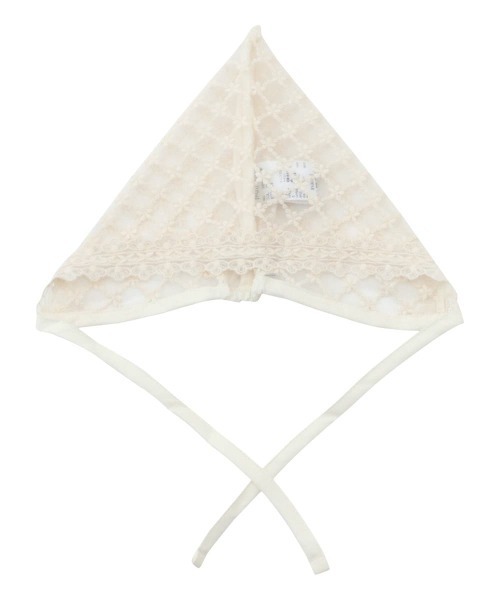 moimoln(モイモルン)の「レースとんがり帽子(その他ベビー用品・キッズ・クリーム・44cm/42cm/46cm)」の1枚目の写真
