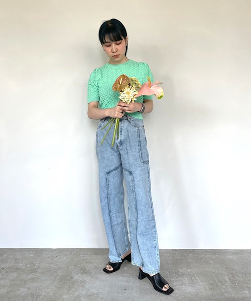 SANSeLF（サンセルフ）の「【SANSeLF】remake cut denim sanw70（デニムパンツ・レディース・ブルー・S/L）」の2枚目の写真