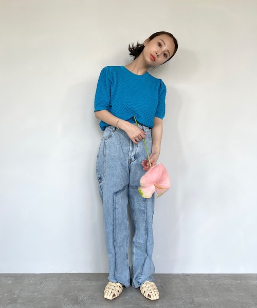 SANSeLF（サンセルフ）の「【SANSeLF】remake cut denim sanw70（デニムパンツ・レディース・ブルー・S/L）」の13枚目の写真