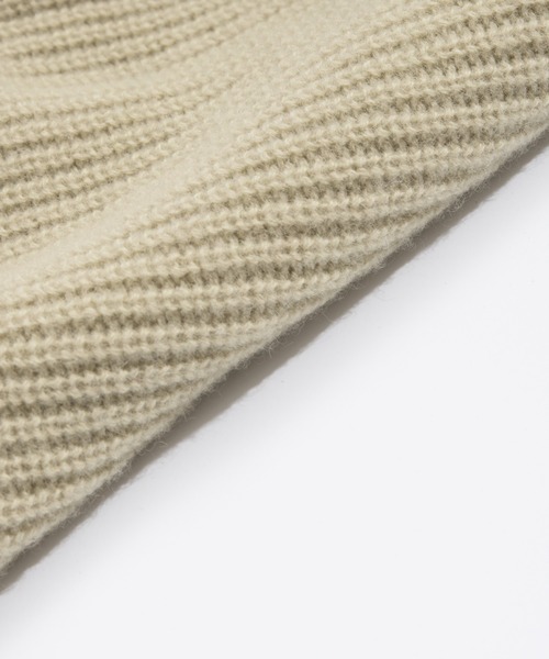 UNFIL（アンフィル）の「unfil アンフィル / blueface&cashmere half zip sweater ブルーフェイス＆カシミヤ ハーフジップセーター / WOFL-UU007（ニット/セーター・メンズ・ベージュ系その他/ダークブラウン・4/5）」の6枚目の写真