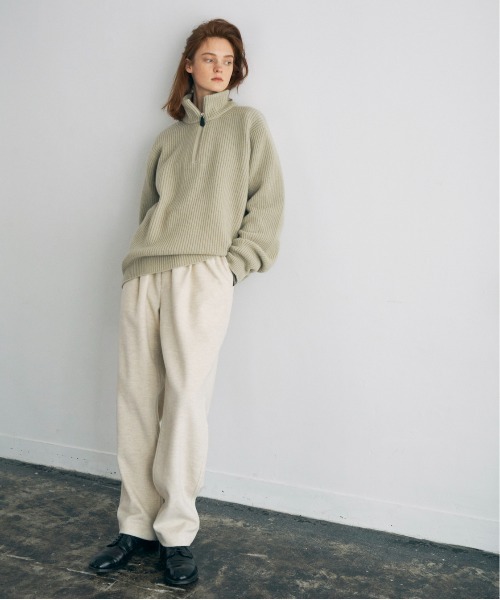 UNFIL（アンフィル）の「unfil アンフィル / blueface&cashmere half zip sweater ブルーフェイス＆カシミヤ ハーフジップセーター / WOFL-UU007（ニット/セーター・メンズ・ベージュ系その他/ダークブラウン・4/5）」の10枚目の写真