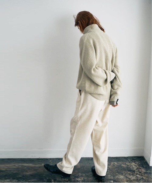 UNFIL（アンフィル）の「unfil アンフィル / blueface&cashmere half zip sweater ブルーフェイス＆カシミヤ ハーフジップセーター / WOFL-UU007（ニット/セーター・メンズ・ベージュ系その他/ダークブラウン・4/5）」の13枚目の写真