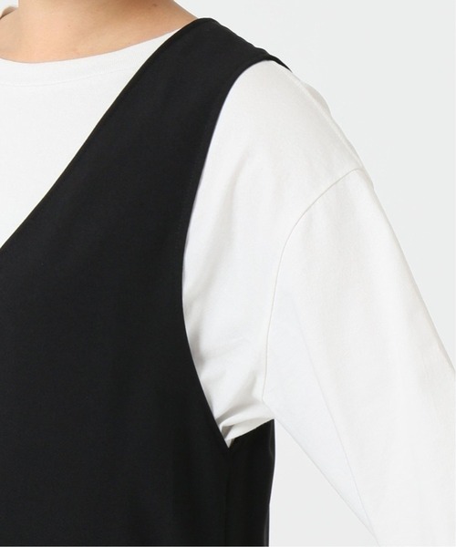 JOURNAL STANDARD（ジャーナルスタンダード）の「シックトロVネックワンピース◆7（ジャンパースカート・レディース・ブラック・FREE）」の11枚目の写真