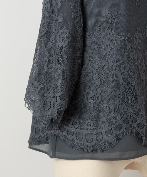 Rewde（ルゥデ）の「レーストップスパンツセットアップ（0R04-A2151）（ドレス・レディース・ネイビー/ダークグレー/グリーン・L/M）」の13枚目の写真