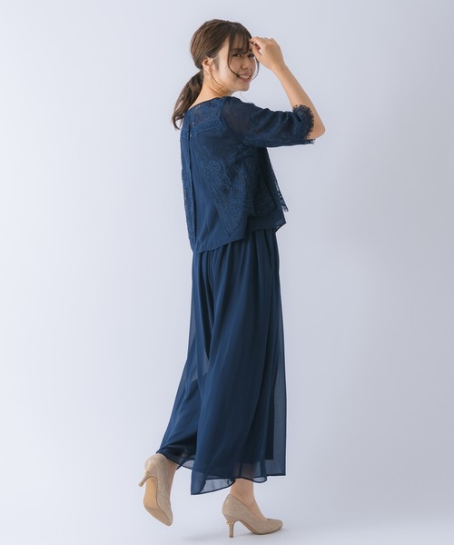 Rewde（ルゥデ）の「レーストップスパンツセットアップ（0R04-A2151）（ドレス・レディース・ネイビー/ダークグレー/グリーン・L/M）」の20枚目の写真