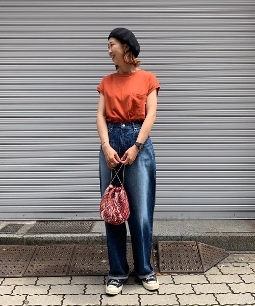 MANASTASH（マナスタッシュ）の「MANASTASH/マナスタッシュ　HEMP SLEEVELESS TEE（Tシャツ/カットソー・レディース・ブラック/ナチュラル/オレンジ・MEDIUM）」の12枚目の写真