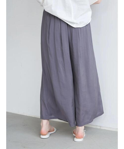 YECCA VECCA(イェッカヴェッカ)の「シルキーギャザーワイドパンツ *(その他パンツ・レディース・チャコールグレー/オレンジ/ネイビー/ブルー系その他7・FREE)」の18枚目の写真