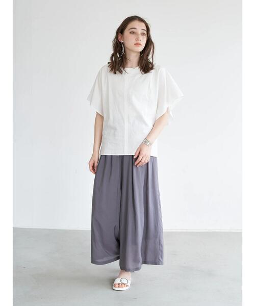 YECCA VECCA(イェッカヴェッカ)の「シルキーギャザーワイドパンツ *(その他パンツ・レディース・チャコールグレー/オレンジ/ネイビー/ブルー系その他7・FREE)」の17枚目の写真