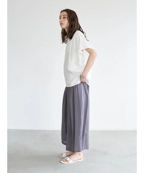YECCA VECCA(イェッカヴェッカ)の「シルキーギャザーワイドパンツ *(その他パンツ・レディース・チャコールグレー/オレンジ/ネイビー/ブルー系その他7・FREE)」の14枚目の写真
