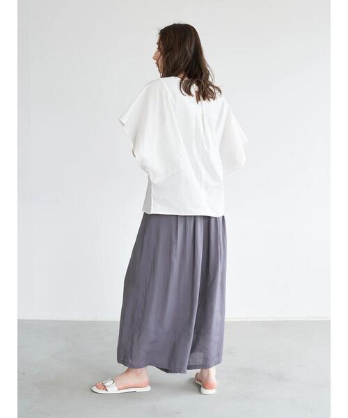 YECCA VECCA(イェッカヴェッカ)の「シルキーギャザーワイドパンツ *(その他パンツ・レディース・チャコールグレー/オレンジ/ネイビー/ブルー系その他7・FREE)」の13枚目の写真