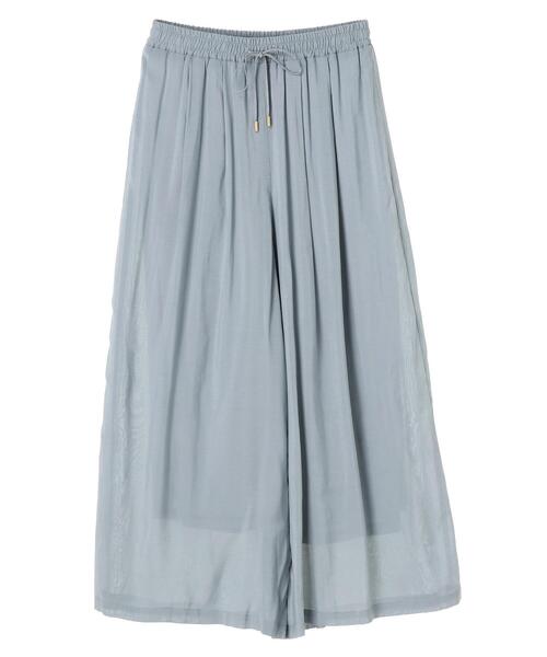 YECCA VECCA(イェッカヴェッカ)の「シルキーギャザーワイドパンツ *(その他パンツ・レディース・チャコールグレー/オレンジ/ネイビー/ブルー系その他7・FREE)」の5枚目の写真