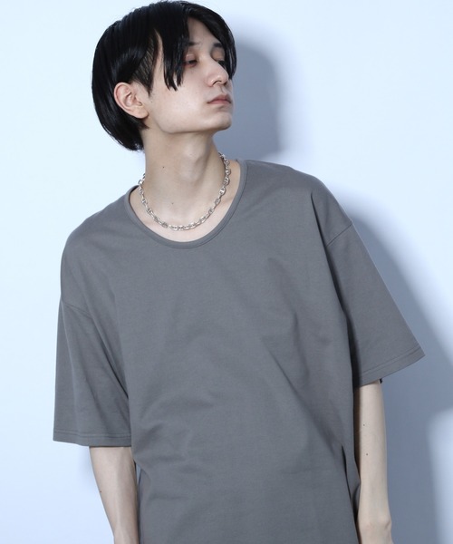 HARE（ハレ）の「ユルネックカットソー(HARE)（Tシャツ/カットソー・メンズ・ブラック/オフホワイト/グレー・SMALL/MEDIUM）」の3枚目の写真