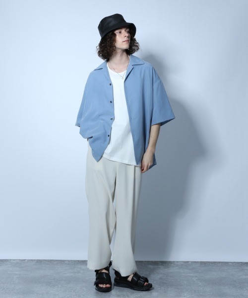 HARE（ハレ）の「ユルネックカットソー(HARE)（Tシャツ/カットソー・メンズ・ブラック/オフホワイト/グレー・SMALL/MEDIUM）」の4枚目の写真