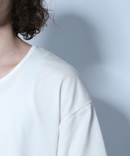 HARE（ハレ）の「ユルネックカットソー(HARE)（Tシャツ/カットソー・メンズ・ブラック/オフホワイト/グレー・SMALL/MEDIUM）」の5枚目の写真