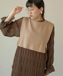 【WEB限定】サイドリボンレイヤードベスト