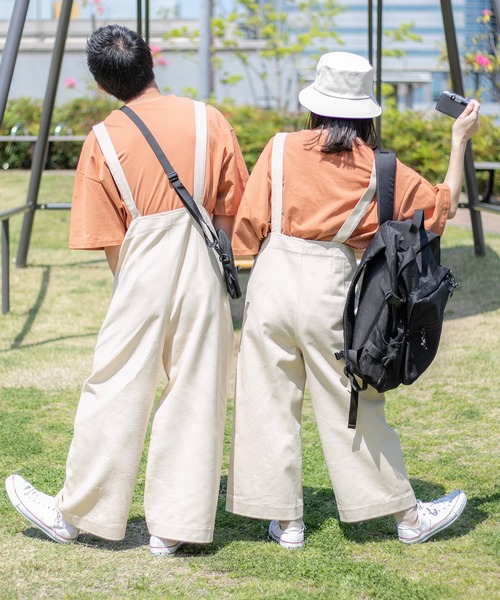 PairPair（ペアペア）の「ハイウエストワイドパンツ/サスペンダー付き(ユニセックス)（その他パンツ・レディース・アイボリー/ベージュ/グレイッシュブルー・SMALL/LARGE/MEDIUM）」の5枚目の写真