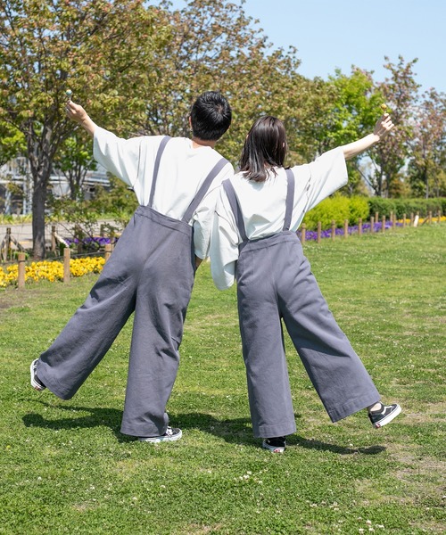 PairPair（ペアペア）の「ハイウエストワイドパンツ/サスペンダー付き(ユニセックス)（その他パンツ・レディース・アイボリー/ベージュ/グレイッシュブルー・SMALL/LARGE/MEDIUM）」の10枚目の写真