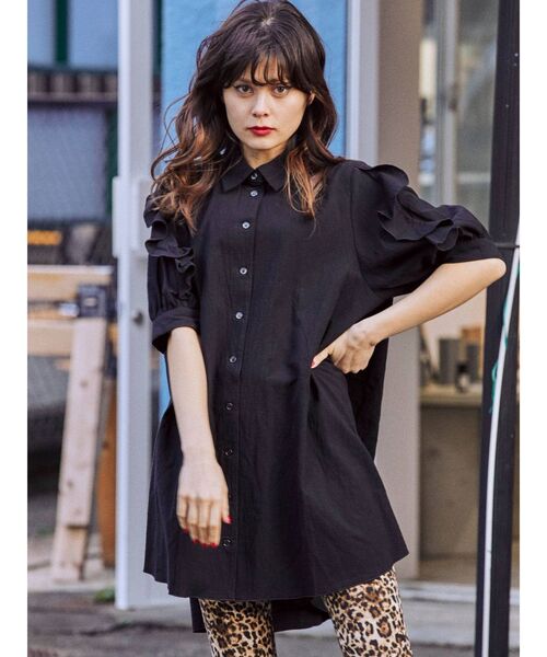 jouetie（ジュエティ）の「ベストセットチュニックシャツ（シャツ/ブラウス・レディース・ブラック/オフホワイト/オレンジ/グリーン・MEDIUM）」の19枚目の写真