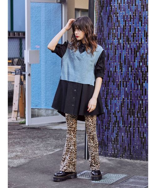 jouetie（ジュエティ）の「ベストセットチュニックシャツ（シャツ/ブラウス・レディース・ブラック/オフホワイト/オレンジ/グリーン・MEDIUM）」の15枚目の写真