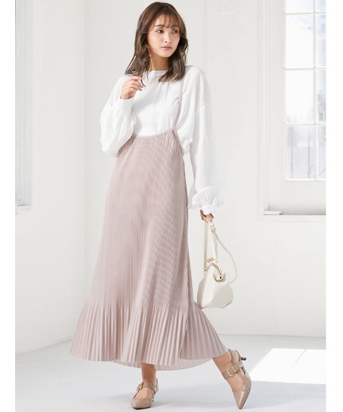 fifth(フィフス)の「プリーツキャミワンピース(ワンピース・レディース・ライトグリーン/スモークピンク・MEDIUM)」の2枚目の写真