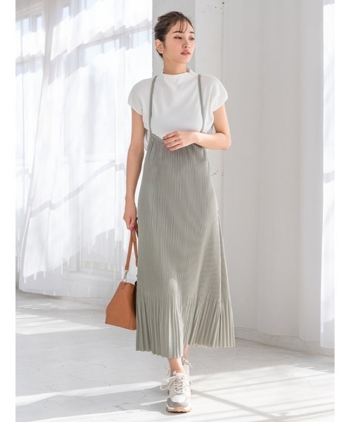 fifth(フィフス)の「プリーツキャミワンピース(ワンピース・レディース・ライトグリーン/スモークピンク・MEDIUM)」の1枚目の写真