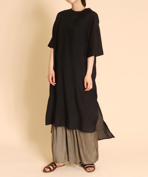 Cepica（セピカ）の「シアーSETスリットワンピース（ワンピース・レディース・ブラック/ベージュ・FREE）」の2枚目の写真