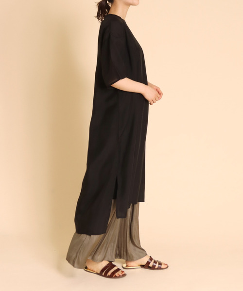 Cepica（セピカ）の「シアーSETスリットワンピース（ワンピース・レディース・ブラック/ベージュ・FREE）」の9枚目の写真