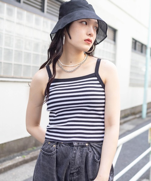 RASVOA（ラスボア）の「シンプルパット付きキャミソール（キャミソール・レディース・グレー/ブルー/ブラック/ブラック系その他・FREE）」の16枚目の写真