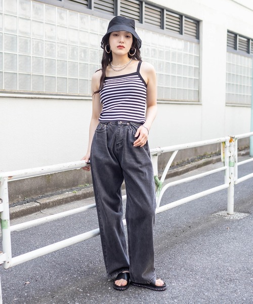 RASVOA（ラスボア）の「シンプルパット付きキャミソール（キャミソール・レディース・グレー/ブルー/ブラック/ブラック系その他・FREE）」の17枚目の写真